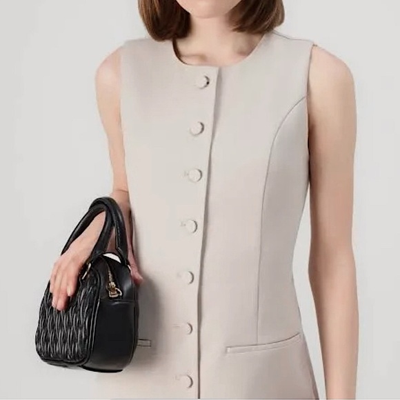 NEW Abercrombie & Fitch Mara high-neck vest dress - Picture 5 of 8